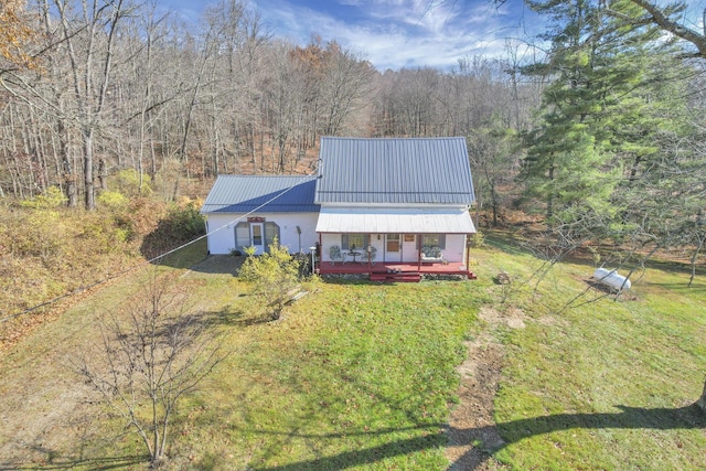 760 Henpeck Rd, Utica, OH 43080 - aerial view of property and surrounding area featuring a heavily wooded area