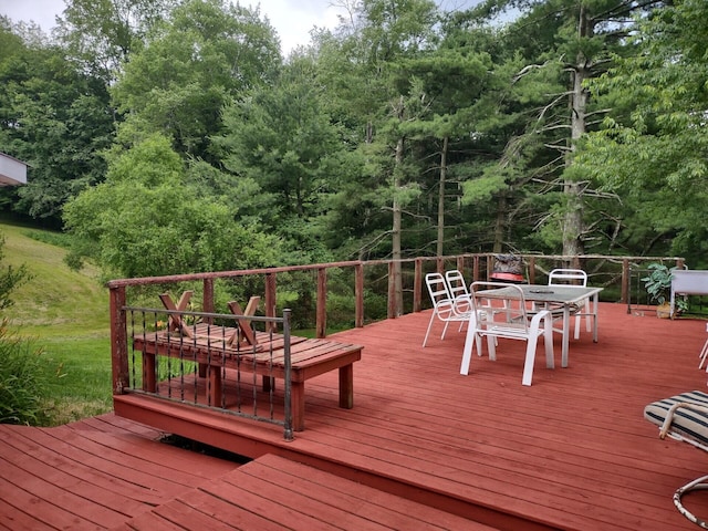 760 Henpeck Rd, Utica, OH 43080 - wooden deck with outdoor dining space