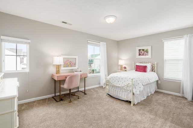 view of carpeted bedroom