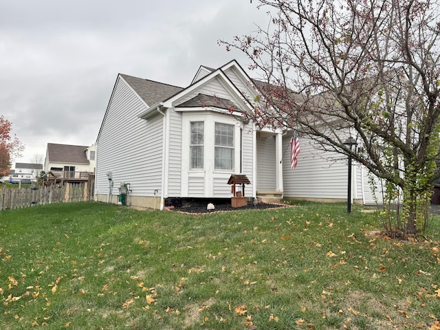 exterior space with a yard