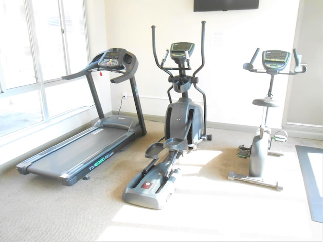 view of exercise area