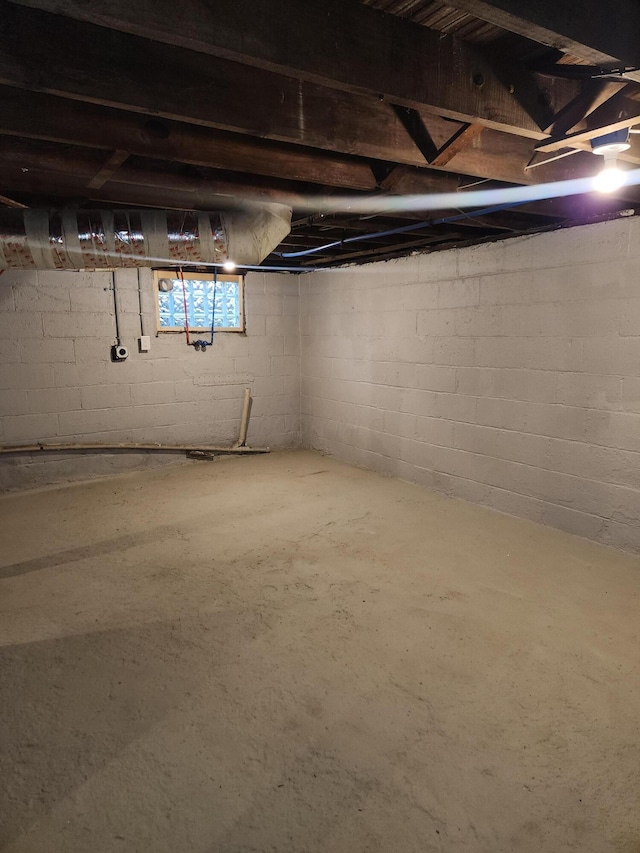 view of basement