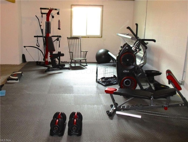 view of workout room