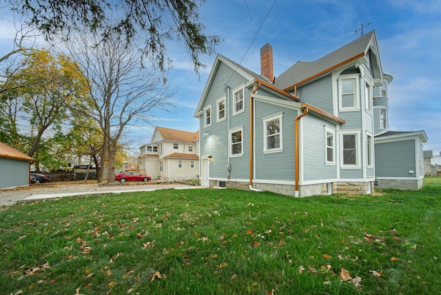 exterior space with a lawn