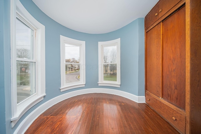 unfurnished room featuring wood-type flooring