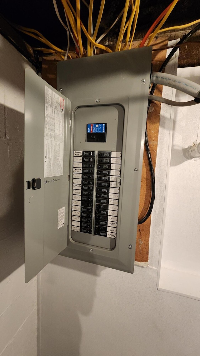 utility room with electric panel