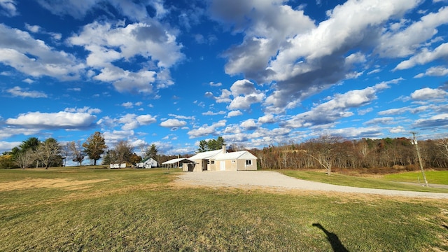 view of front of property with a front yard