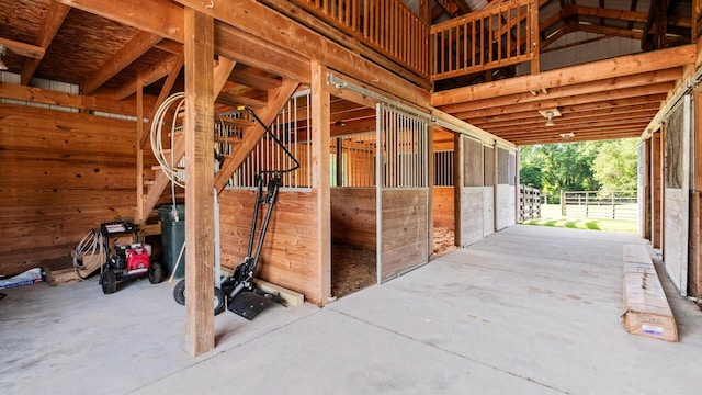 view of horse barn