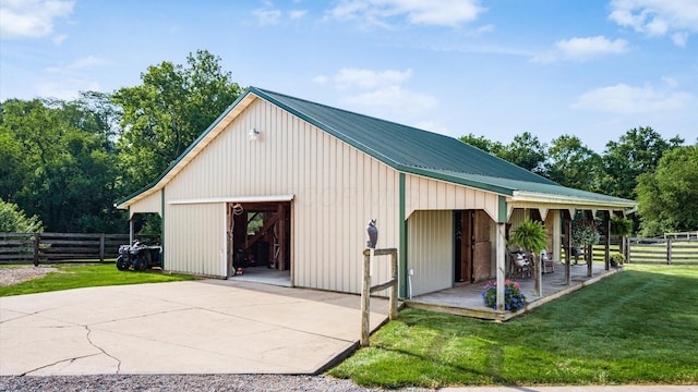 view of horse barn