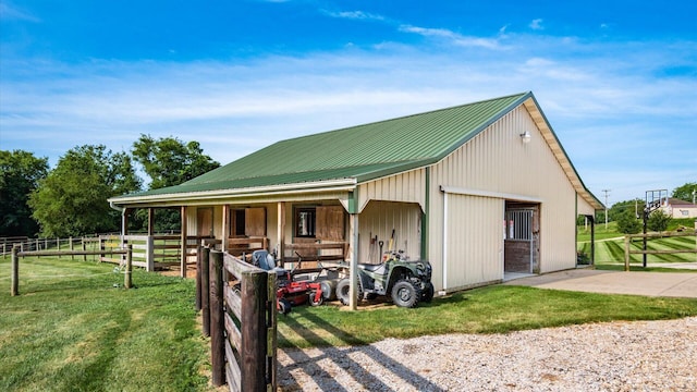 view of horse barn