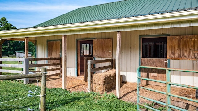 view of horse barn