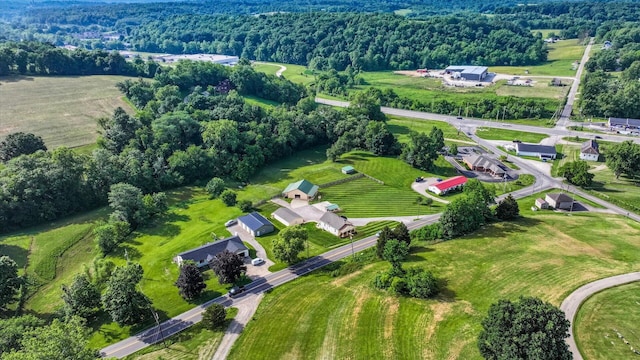 bird's eye view featuring a rural view