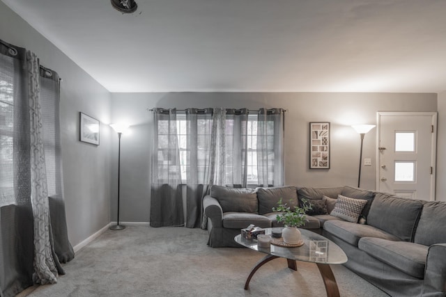 view of carpeted living room