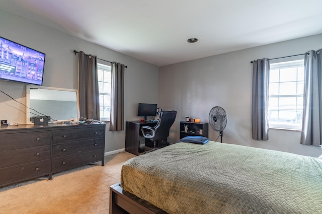 view of carpeted bedroom