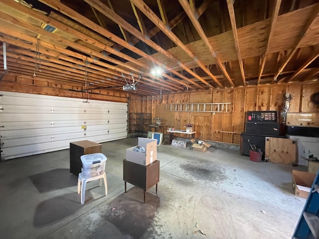 garage featuring a garage door opener