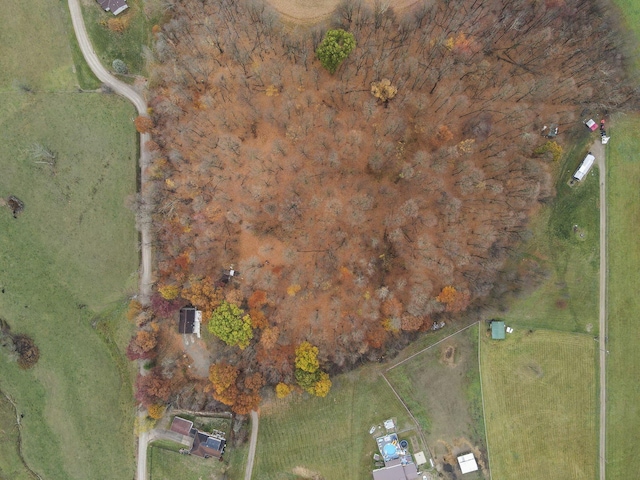 bird's eye view featuring a rural view