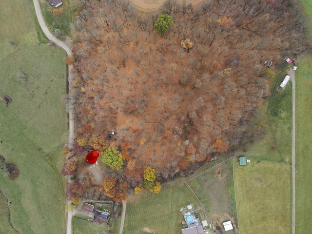 aerial view with a rural view