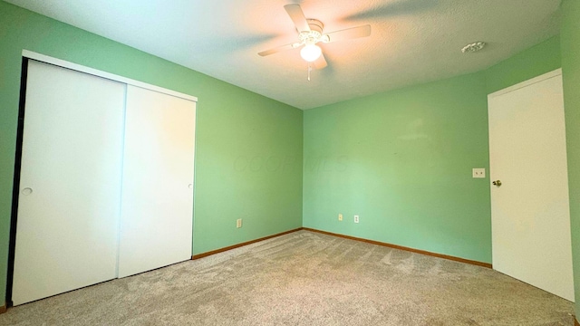 7837 Farmsbury Dr, Reynoldsburg, OH 43068 - unfurnished bedroom featuring a ceiling fan, baseboards, carpet, and a closet