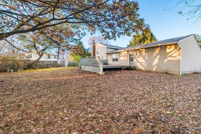 exterior space with a deck