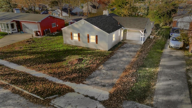 exterior space with a front yard