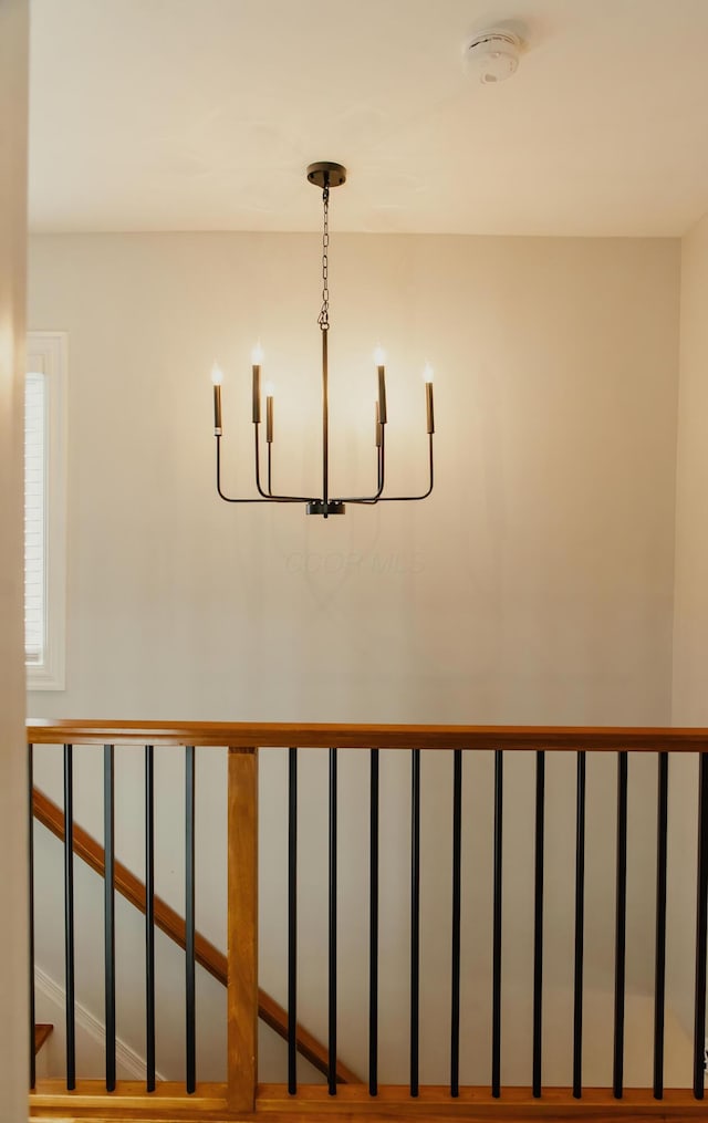 room details with a chandelier