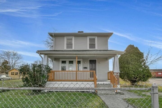 1371 E 23rd Ave, Columbus, OH 43211 - traditional style home with covered porch and a fenced front yard