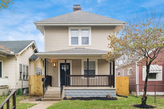 view of front of house with a porch