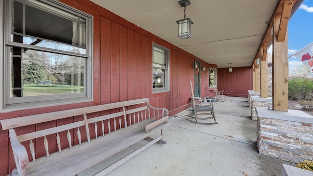 view of patio with a porch