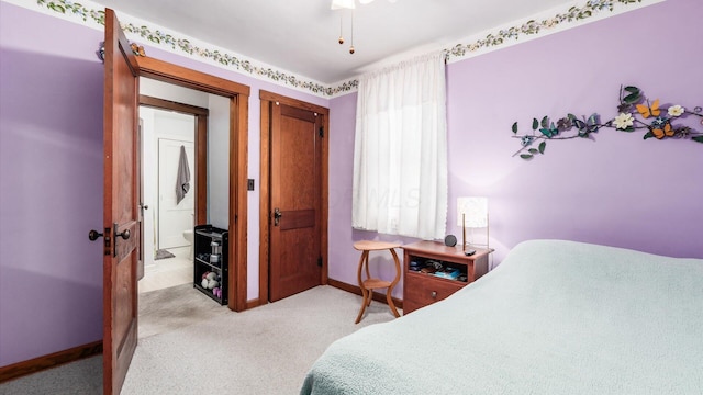 view of carpeted bedroom