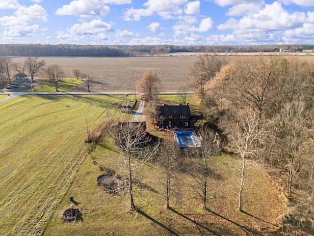 aerial view with a rural view