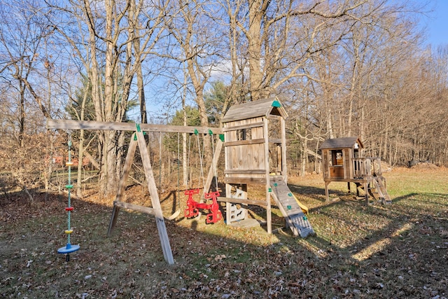 view of jungle gym