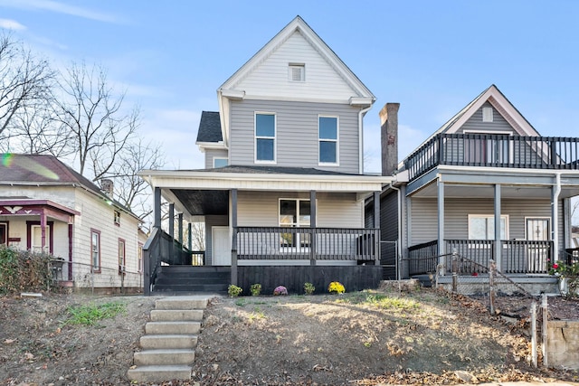 view of front facade with a porch