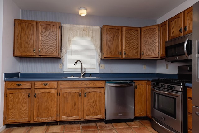 kitchen with stainless steel appliances and sink