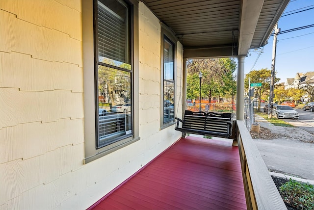 exterior space with covered porch