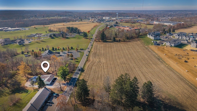 drone / aerial view featuring a rural view