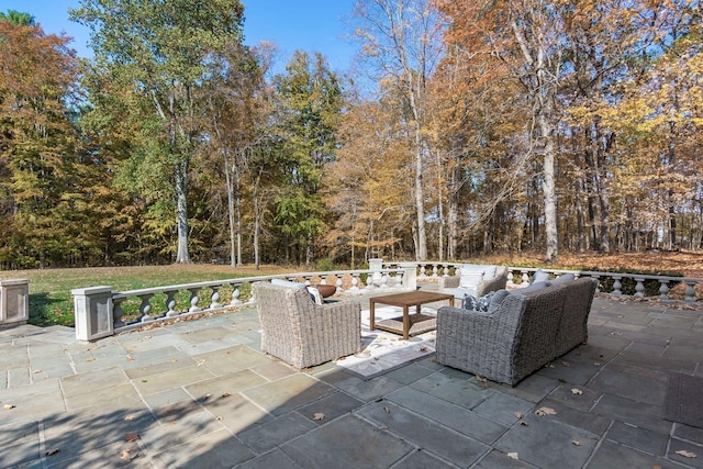 view of patio with outdoor lounge area