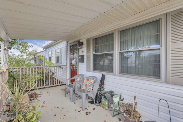 view of patio / terrace with a porch