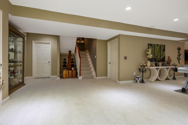 interior space with carpet floors