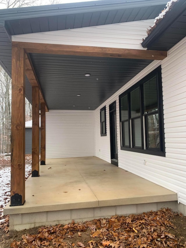 view of patio with covered porch