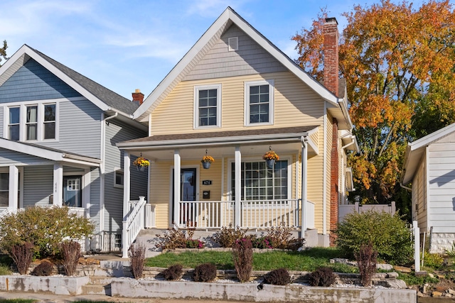 bungalow featuring covered porch