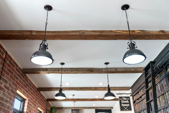 details with beamed ceiling