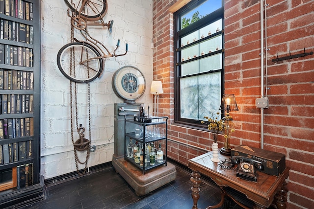 interior details featuring hardwood / wood-style flooring