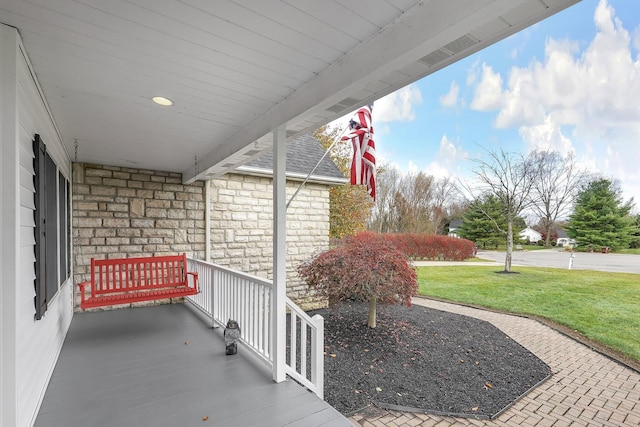 view of patio with covered porch