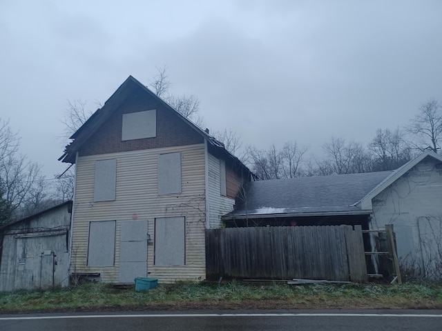 view of rear view of property