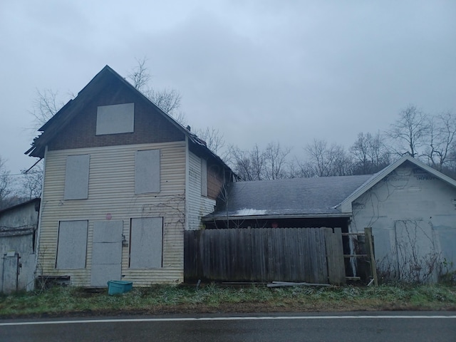 view of rear view of property