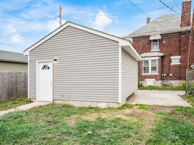 exterior space with a yard