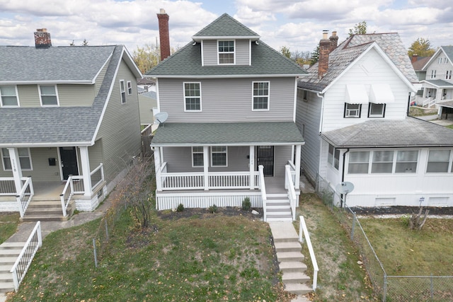 view of front facade with covered porch