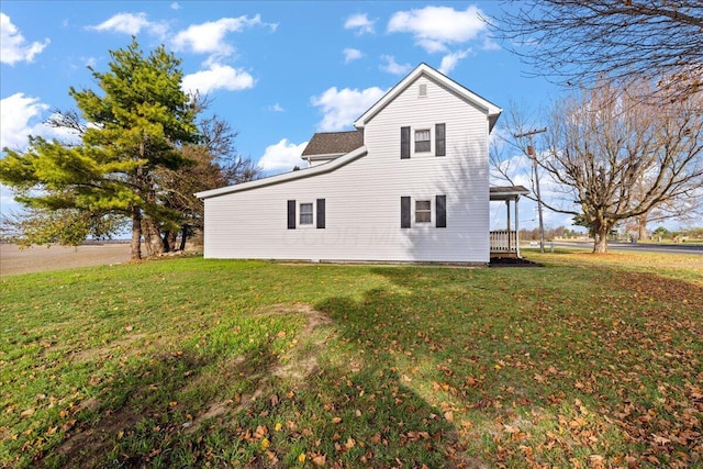 exterior space with a yard