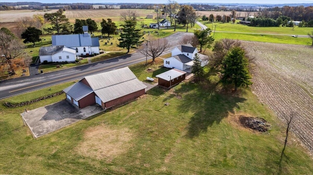 bird's eye view featuring a rural view