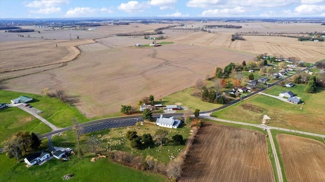 bird's eye view featuring a rural view